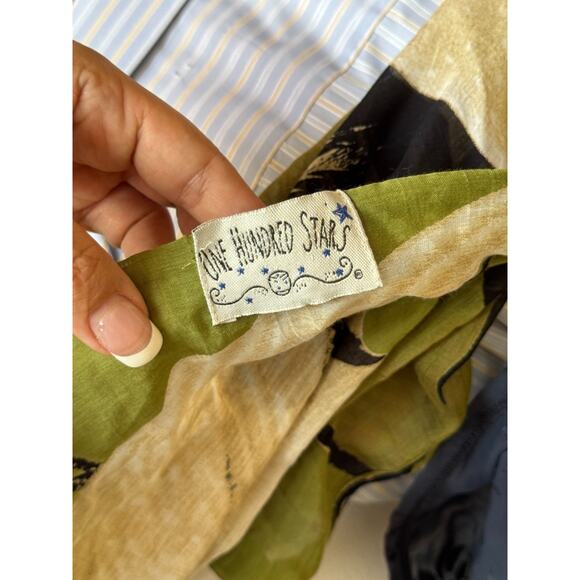 One Hundred Stars Short Kimono Jacket Bird Crane Print Asian Cover Up Open O/S - Picture 7 of 9